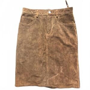 Gap Cow Split Leather Skirt